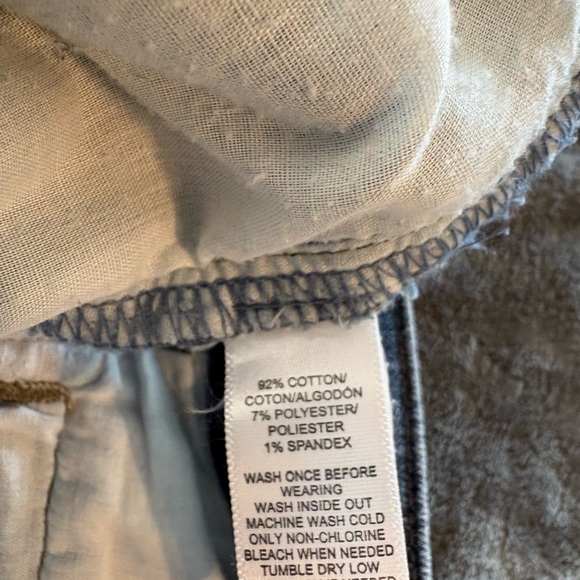 Denim Mini Skirt LOFT Frayed Hem Y2K Low Rise Jean Skirt Size 6 vintage - Picture 3 of 10